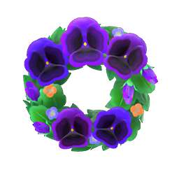 Cool pansy wreath