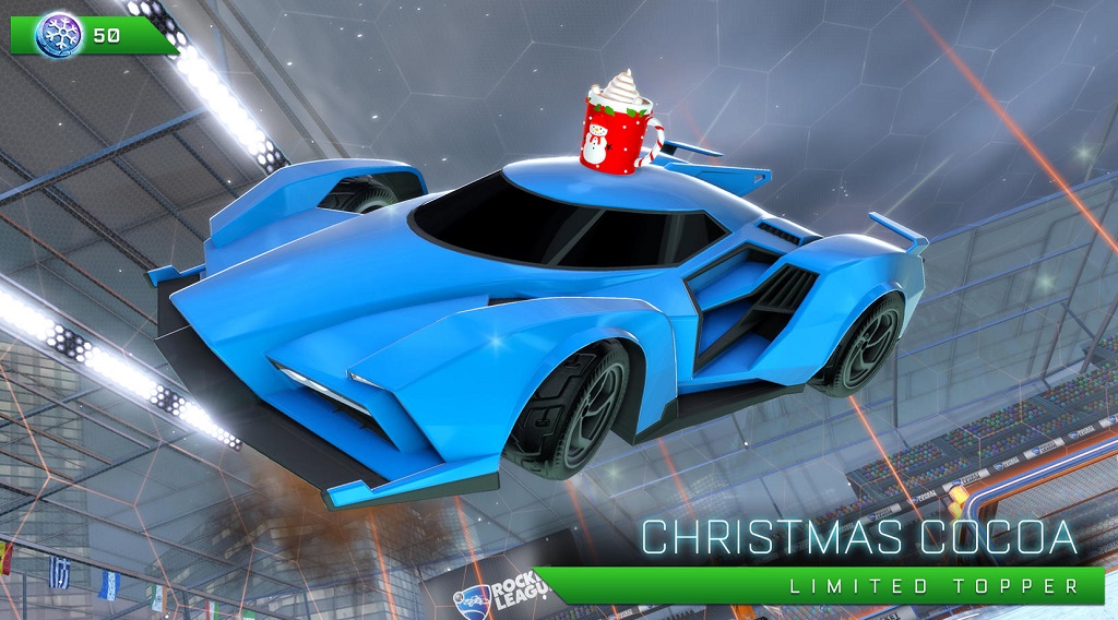 rocket league frosty fest 2018 - christmas cocoa (limited topper)