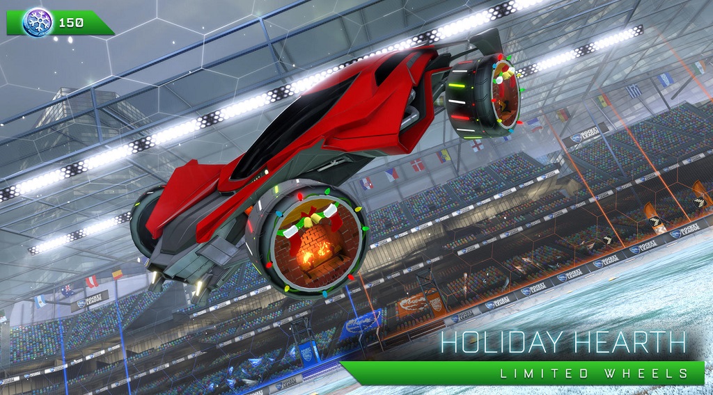 rocket league frosty fest 2018 - holiday hearth (limited wheels)