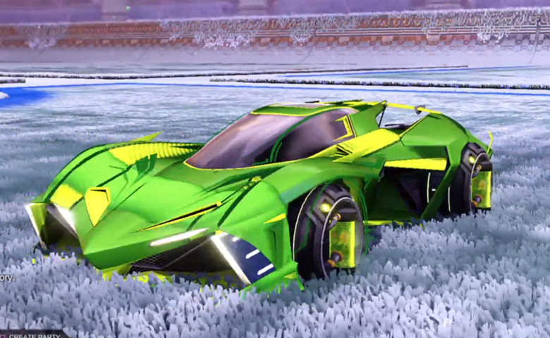 Rocket league Chikara GXT Lime design with Tube Tank,Luster Edge