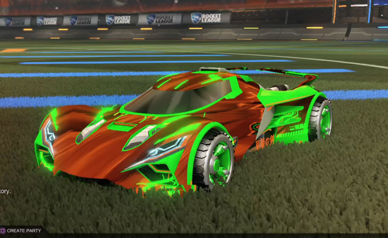 Rocket league Ronin GXT Forest Green design with Shortwire,Tidal Stream