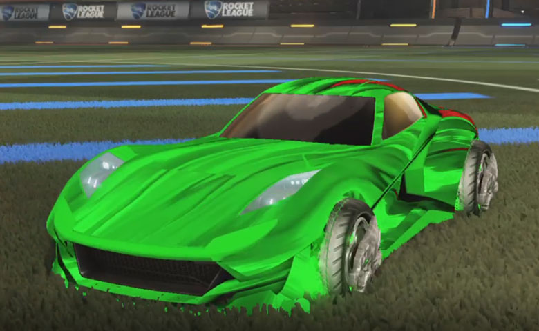 Rocket league Komodo Forest Green design with Draco,Tidal Stream