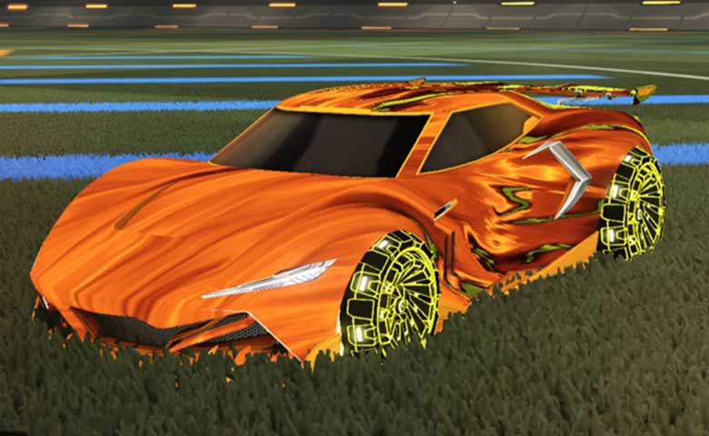 Rocket league Peregrine TT Orange design with Z-RO,Tidal Stream