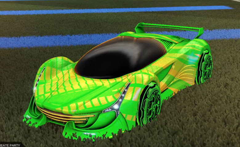 Rocket league Nimbus Forest Green design with HNY: Inverted,20XX