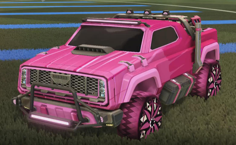 Rocket league Harbinger GXT Pink design with Mandala,Wet Paint