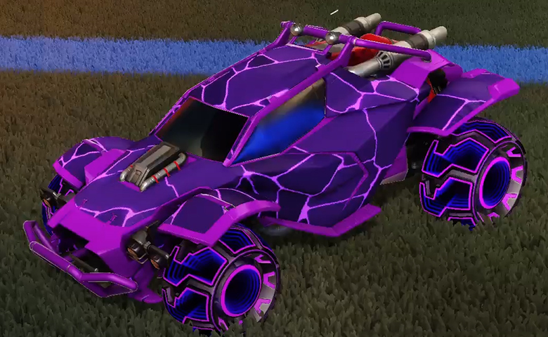 Rocket league Twinzer Purple design with DRN,Magma