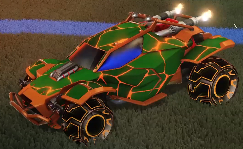 Rocket league Twinzer Burnt Sienna design with DRN,Magma