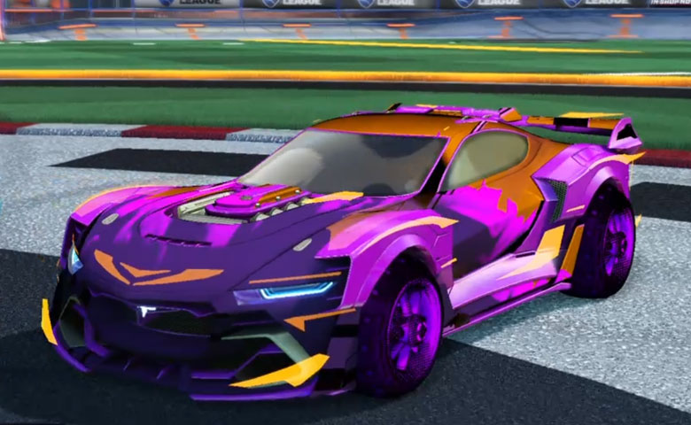 Rocket league Tyranno GXT Purple design with Traction: Hatch,Exalter