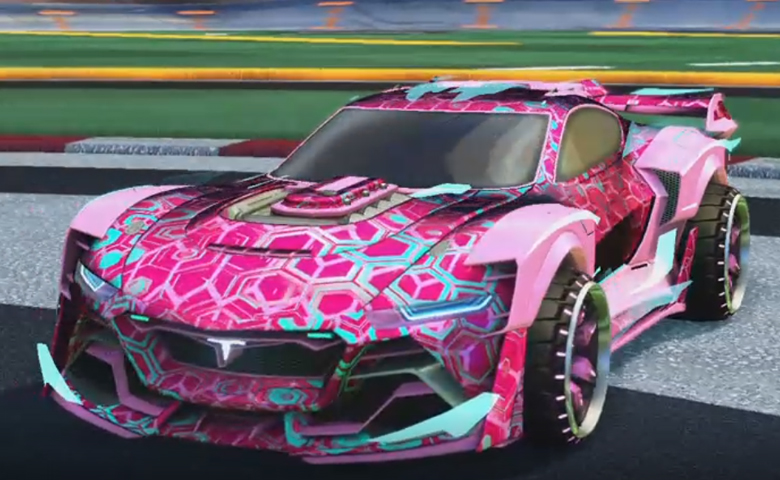 Rocket league Tyranno GXT Pink design with Maxle-PA,Hexed