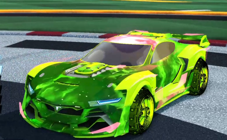 Rocket league Tyranno GXT Lime design with Traction: Hatch,Interstellar